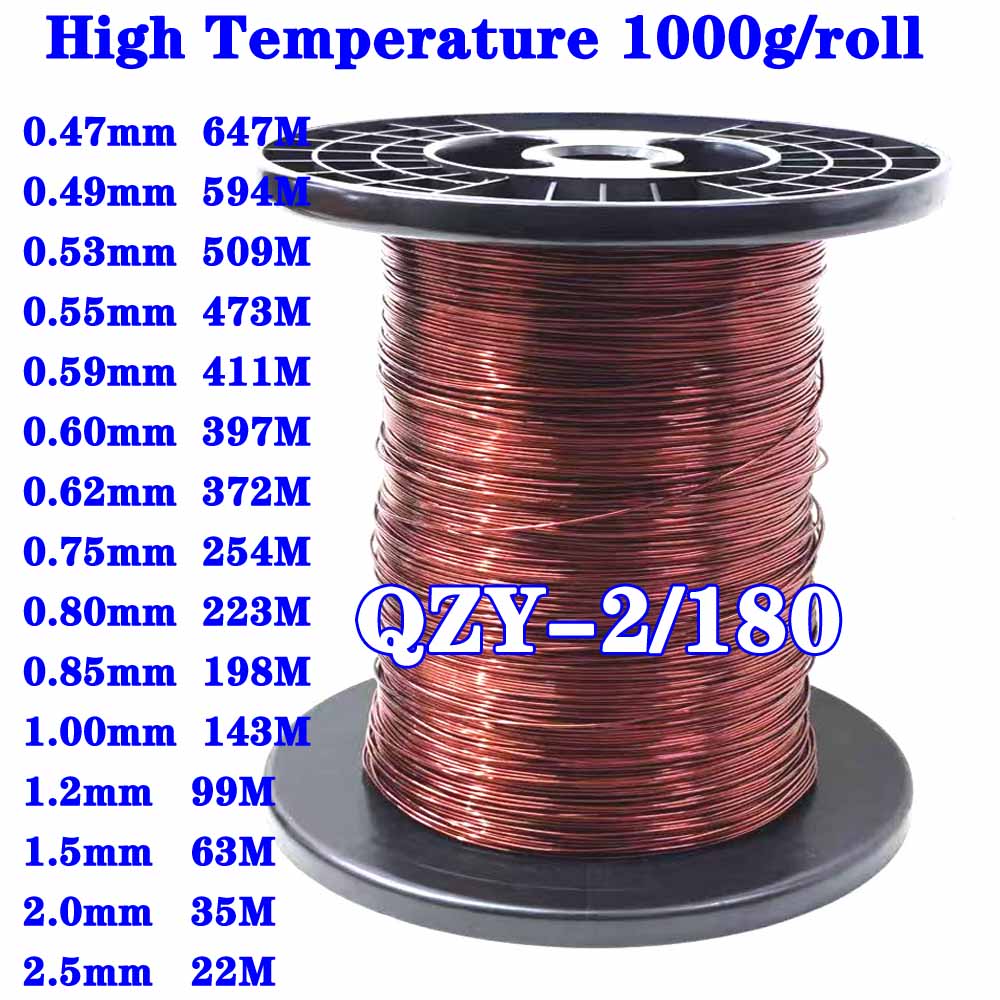 Copper Wire Roll - 1kg/Rolle Emaillierter Draht QZY-2/180 Hochtemperaturbeständiger Emaillierter