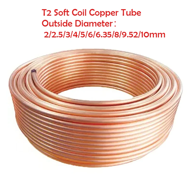 Copper Wire Roll - T2-Kupferrohr, weiche Spule, rotes Kupferrohr, Klimaanlage,