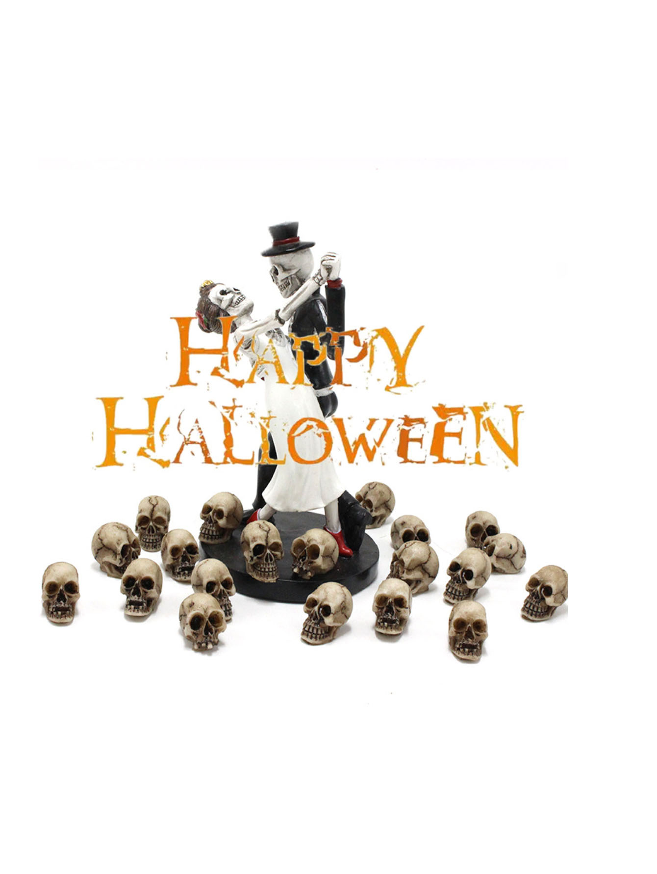 Bonsai Garden Festival - 20 Stück Mini-Totenkopf-Figuren, Sammlerstücke, Halloween-Totenkopf-Modell, Skulpturen,