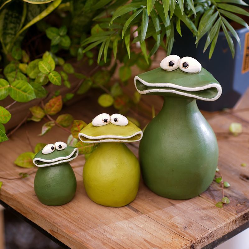 Bonsai Garden China - Cartoon Großer Mund Frosch Garten Sukkulenten