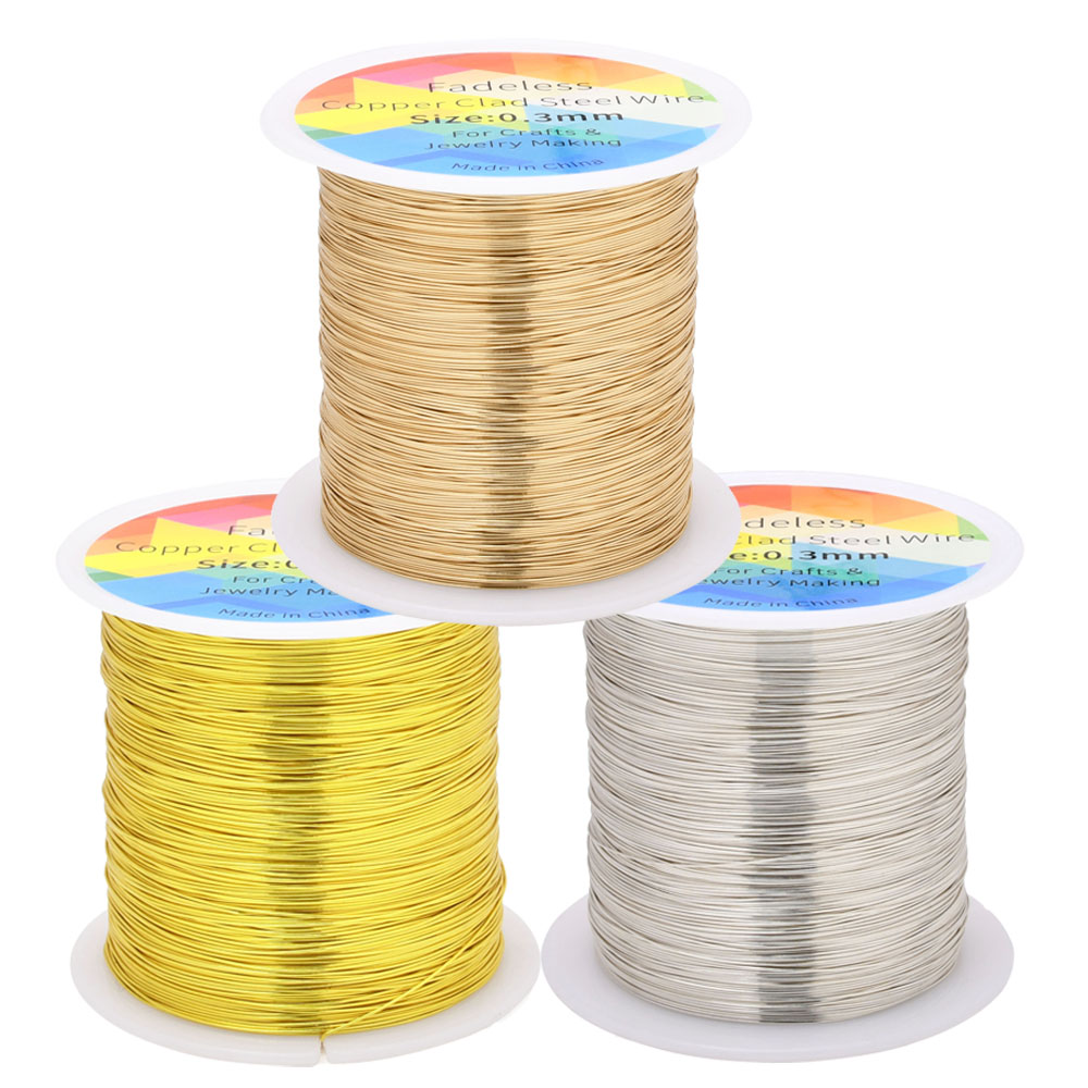 Copper Wire Roll - 100 m/328 Fuß lichtbeständiger, kupferkaschierter Stahldraht,