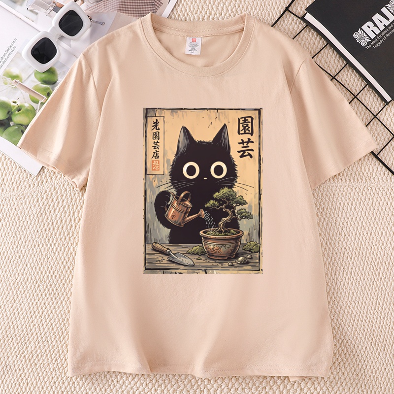 Bonsai Black Cat T-Shirt im ja – Bonsai Garden China Bewertung und Preis