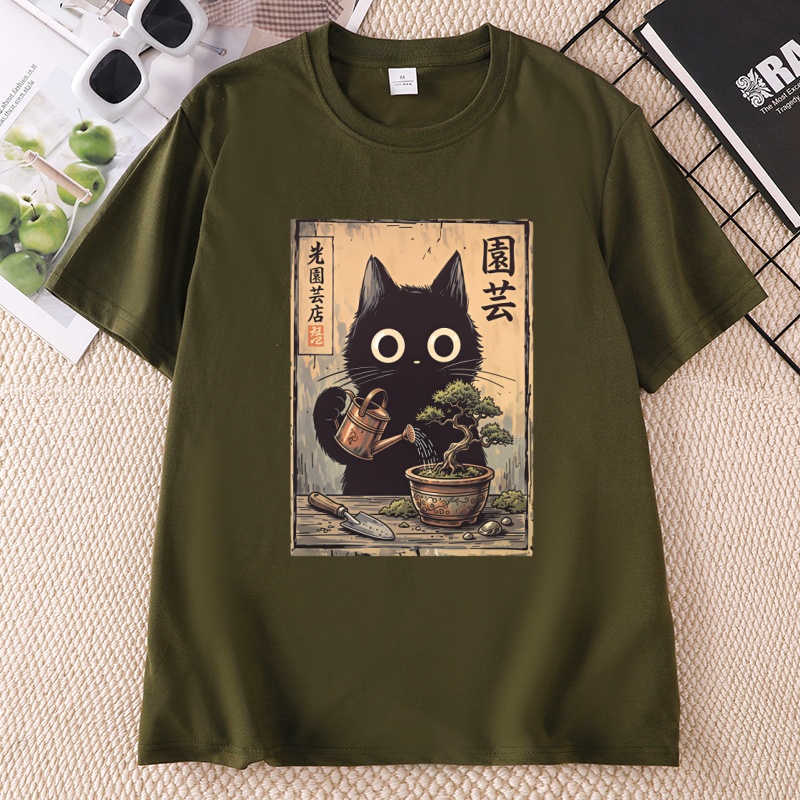 Bonsai Black Cat T-Shirt im ja – Bonsai Garden China Bewertung und Preis