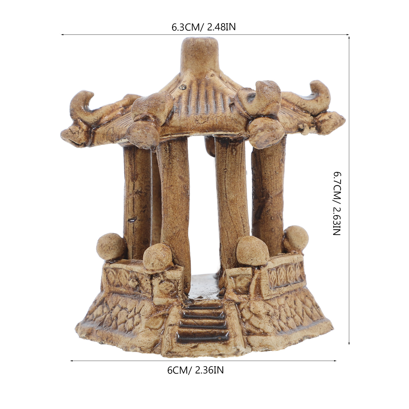 Miniatur-Keramikpagode Sechsec – Bonsai Garden Usa Bewertung und Preis