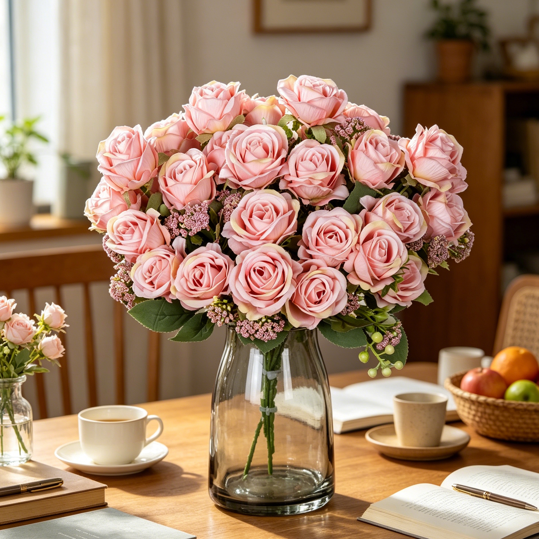 Künstliche Blumen Seidenrosen- – Bonsai Garden Festival Bewertung und Preis
